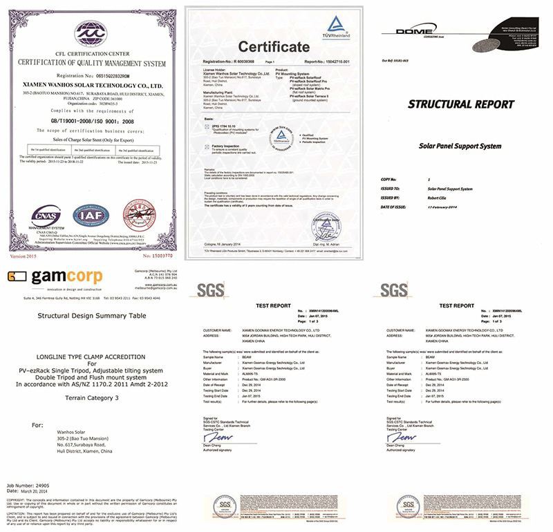 Hanger Bolts For Solar Panels Factory Price's Certificate Hanger Bolts For Solar Panels Factory Price's Certificate