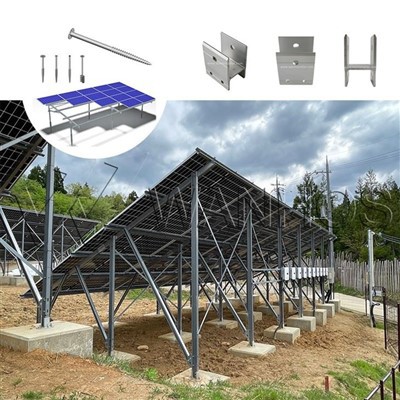 Saules PV zemes stiprinājuma konstrukcija