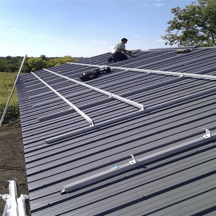 steel channel profile on roof