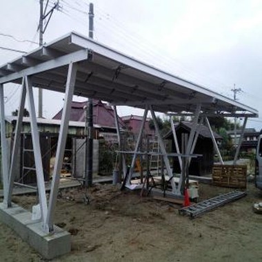 PV Carport montāža Syustem Solar Garagem