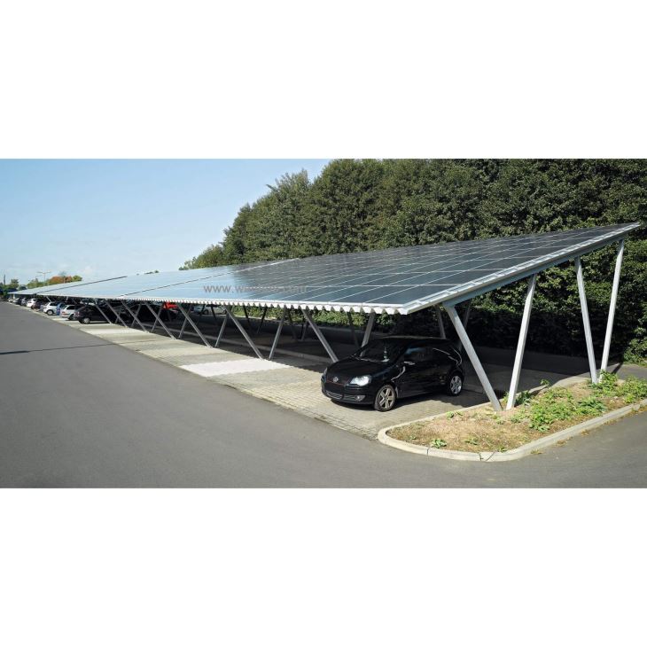 Solar Panel Carport Structure System 10 Years Warranty